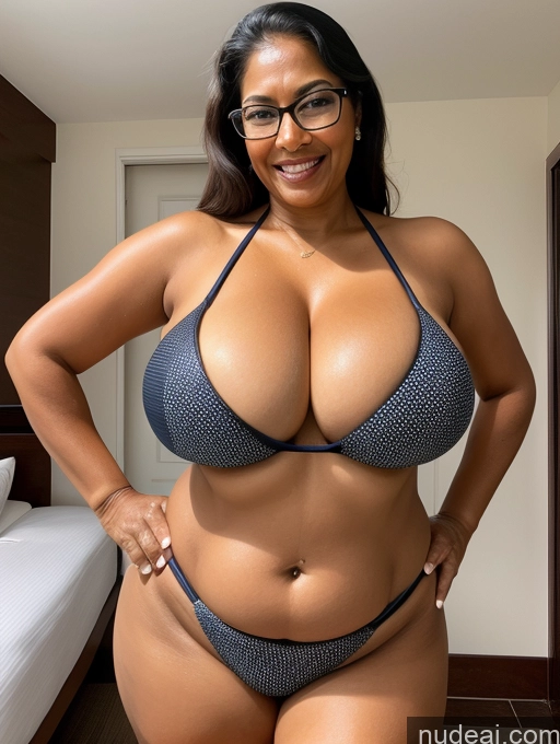 related ai porn images free for One Busty Huge Boobs Thick Tanned Skin 60s Laughing Sexy Face Front View Microkini Thong Indian Glasses Maid