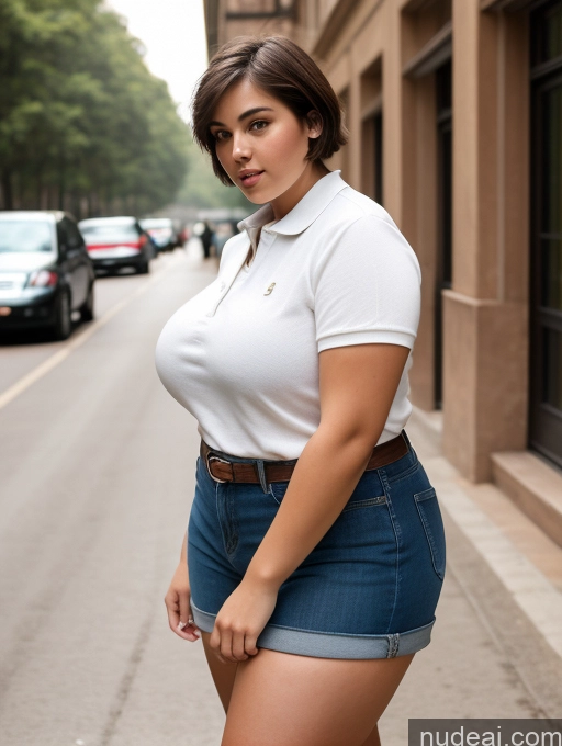 related ai porn images free for One Huge Boobs Thick 18 Brunette Latina Casual Chubby Short Hair Polo Woman