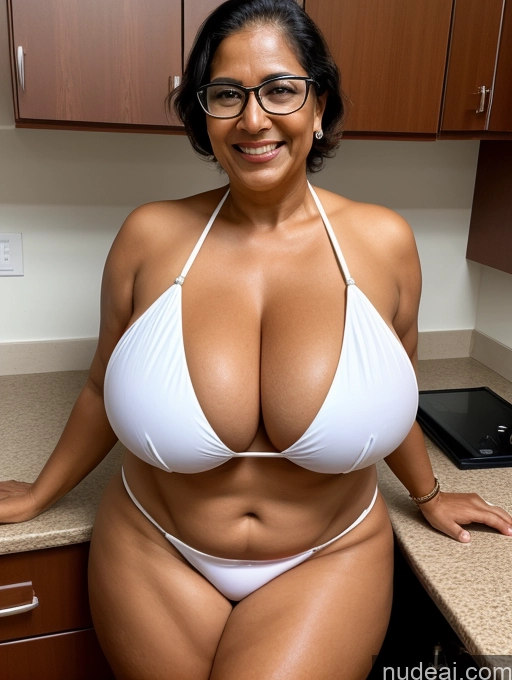 related ai porn images free for One Busty Huge Boobs Thick Tanned Skin Laughing Front View Microkini Thong 70s Lab Coat Professor Indian Glasses