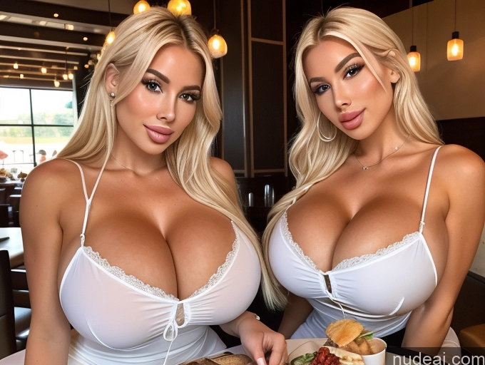 related ai porn images free for Bimbo Huge Boobs Two Restaurant Chemise