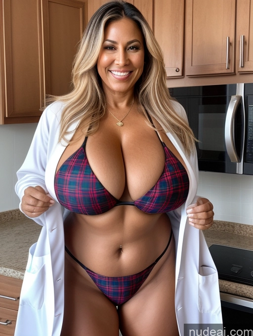 related ai porn images free for One Busty Huge Boobs Thick Tanned Skin Laughing Front View Microkini Thong Brazilian 60s Lumberjack Lab Coat
