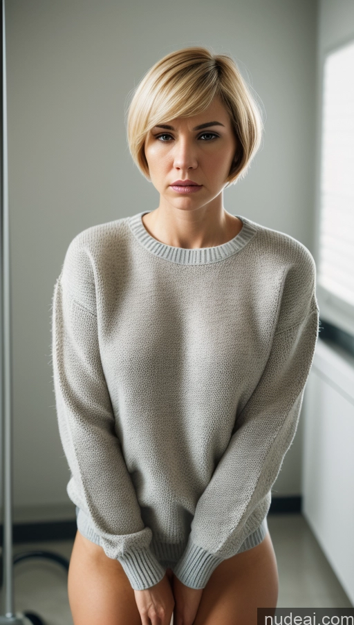 related ai porn images free for Woman One Pubic Hair Skin Detail (beta) Detailed Sad Blonde Short Hair Hospital Sweater Angry Spreading Legs