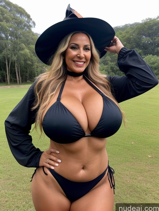 related ai porn images free for One Busty Huge Boobs Thick Tanned Skin Laughing Front View Microkini Thong 70s Brazilian Halloween Witch Firefighter