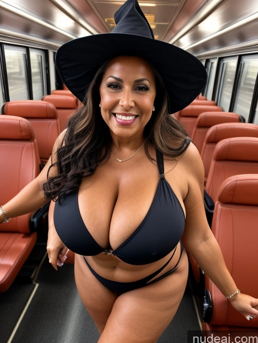 related ai porn images free for One Busty Huge Boobs Thick Tanned Skin Front View Microkini Thong Laughing 70s Halloween Witch Train Latina Lumberjack