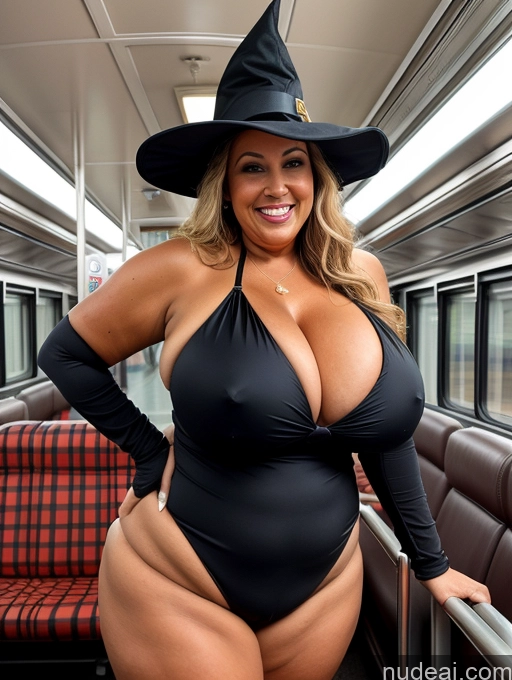 related ai porn images free for One Busty Huge Boobs Thick Tanned Skin Laughing Front View Microkini Thong Lumberjack Train Halloween Witch 70s