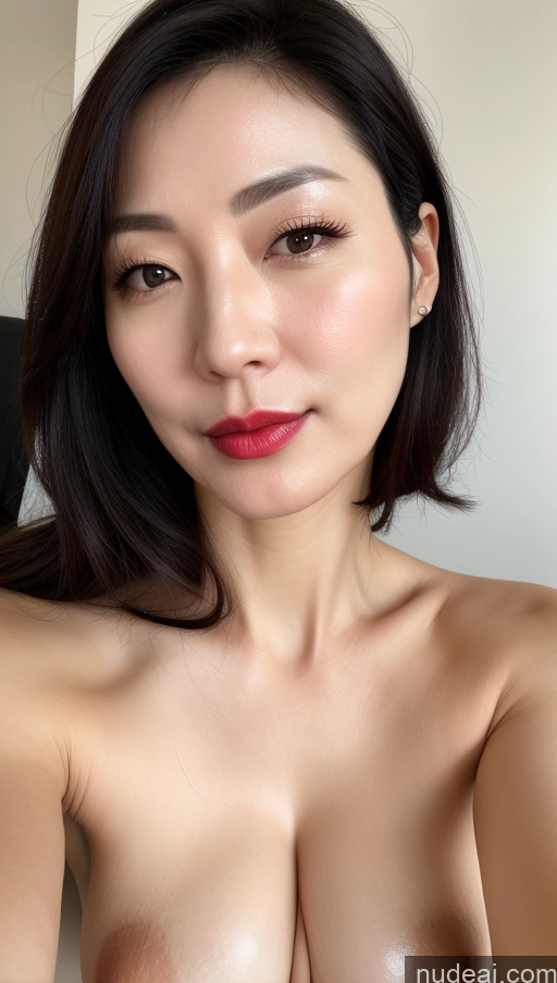 related ai porn images free for Woman One Perfect Boobs Beautiful Lipstick Fairer Skin Korean 40s Close-up View Black Hair