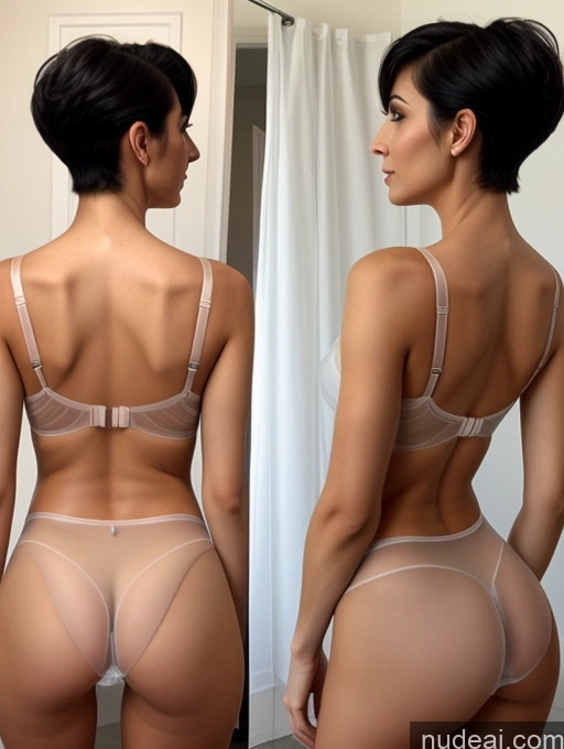 related ai porn images free for Black Hair Bra Panties Detailed Nightgown Transparent Skinny Small Ass Tall Pixie Czech Back View Two 20s Bending Over