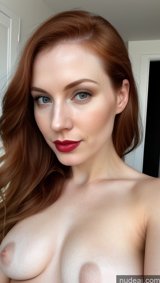 related ai porn images free for Woman One Beautiful Lipstick Fairer Skin Small Tits 30s Ginger Close-up View White Dark Lighting