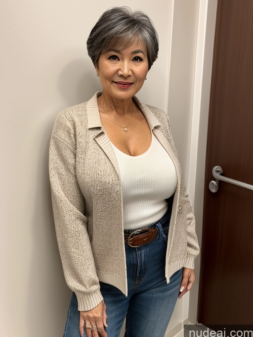 related ai porn images free for Milf Perfect Boobs Beautiful 70s Pixie Chinese Blouse Casual Jacket Professor Stylish Sweater Cleavage Detailed Sexy Face Bathroom