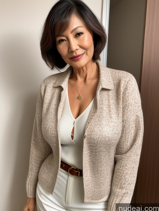related ai porn images free for Milf Perfect Boobs Beautiful 70s Pixie Chinese Blouse Casual Jacket Professor Stylish Sweater Cleavage Detailed Sexy Face Bathroom