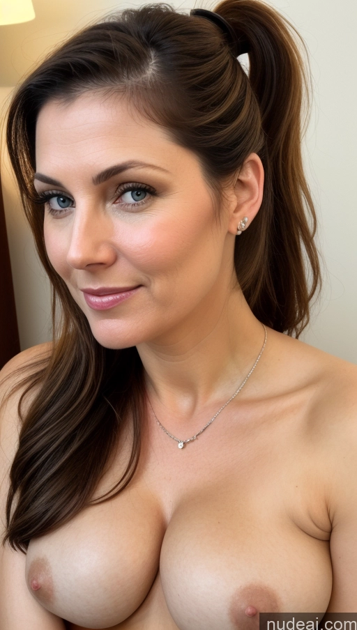 related ai porn images free for Woman One Busty Beautiful Fairer Skin 40s Indian Close-up View Brunette Ponytail
