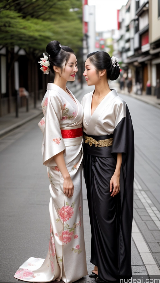related ai porn images free for Detailed Kimono Front View Street Skin Detail (beta) Japanese Straight Black Hair Seductive 20s Perfect Boobs Small Tits Beautiful Skinny Tall Fairer Skin Bright Lighting Two Woman + Man Geisha