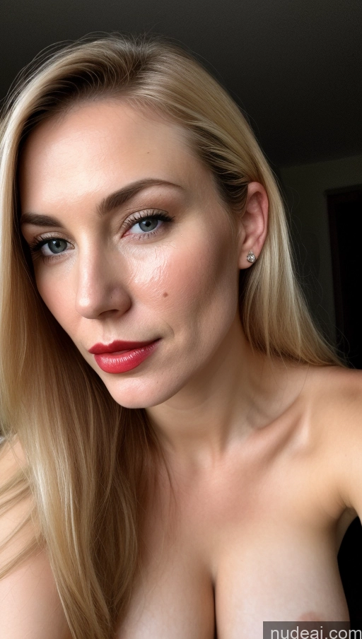 related ai porn images free for Woman One Small Tits Beautiful Fairer Skin Blonde White Lipstick Cumshot Detailed Close-up View 40s Meadow Dark Lighting