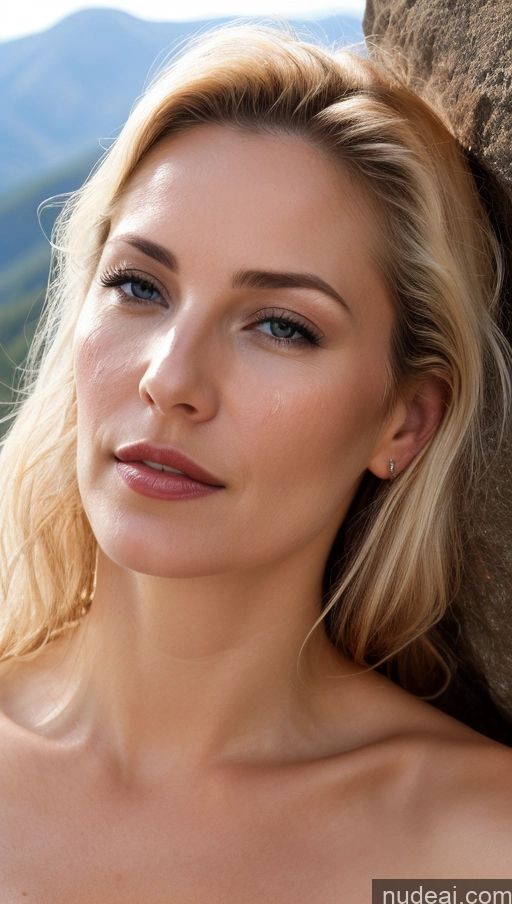 related ai porn images free for Woman One Small Tits Beautiful Lipstick Fairer Skin Blonde White Close-up View Detailed 40s Cumshot Mountains