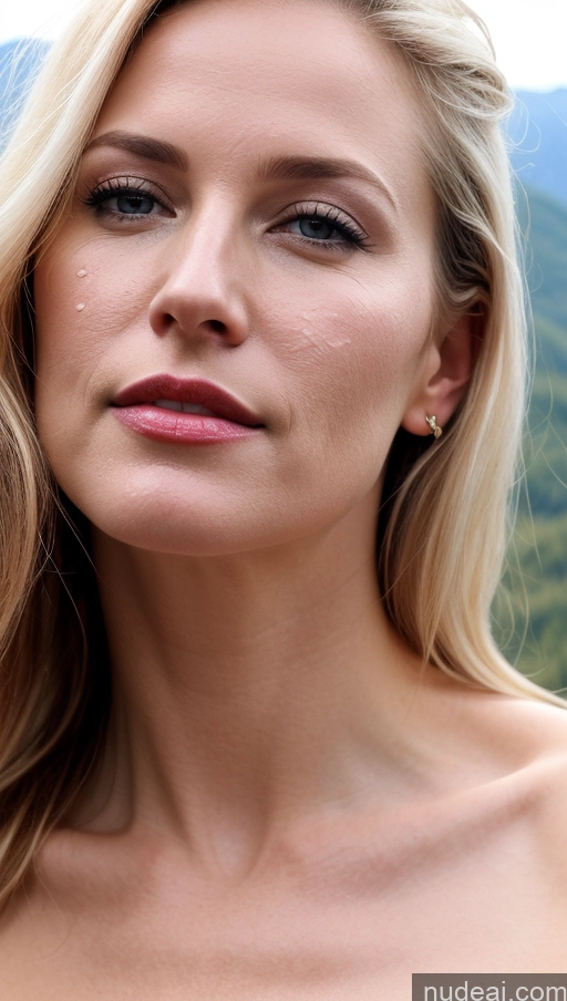 related ai porn images free for Woman One Small Tits Fairer Skin Blonde Close-up View Lipstick Detailed White Mountains Beautiful 40s Cumshot