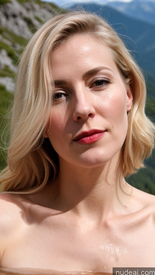 related ai porn images free for Woman One Small Tits Fairer Skin Blonde Close-up View Lipstick White Mountains Beautiful 40s Dark Lighting Cumshot