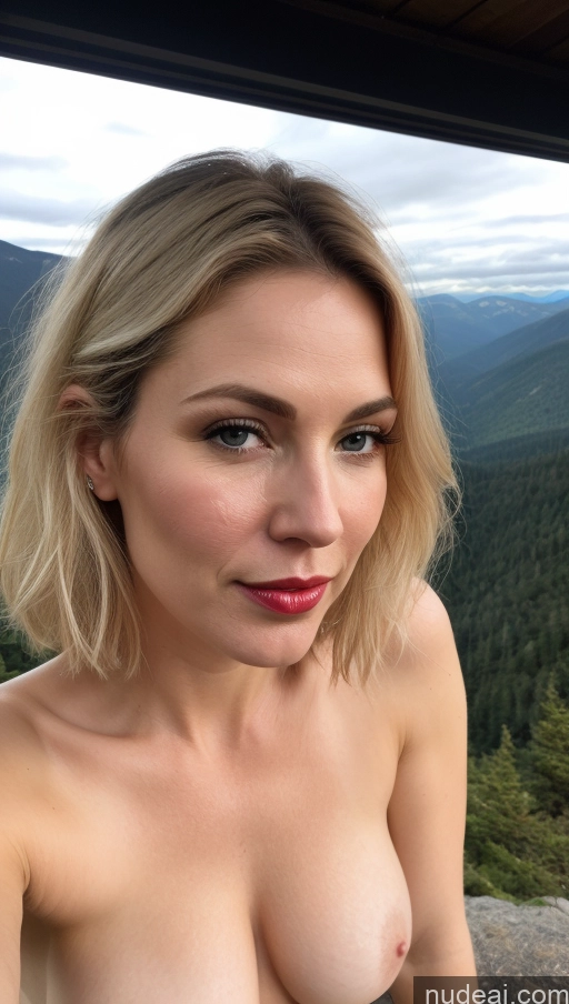 related ai porn images free for Woman One Small Tits Fairer Skin Blonde Close-up View Lipstick White Mountains Beautiful 40s Dark Lighting Cumshot