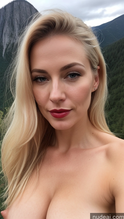 related ai porn images free for Woman One Small Tits Fairer Skin Blonde Close-up View Lipstick White Mountains Beautiful 40s Dark Lighting Cumshot