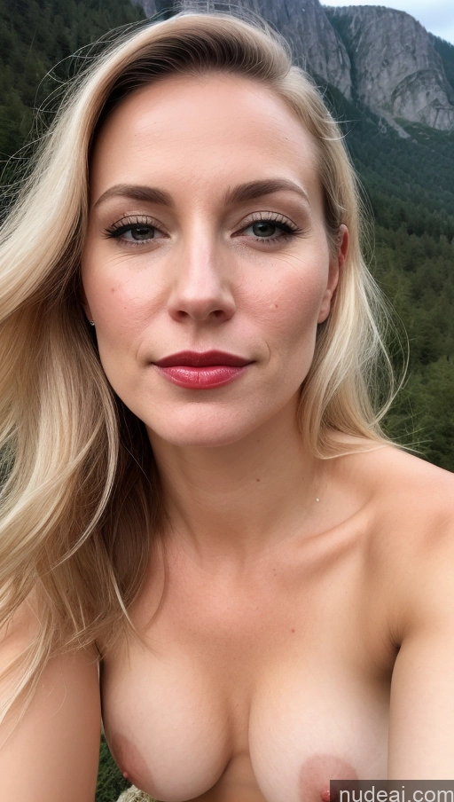 related ai porn images free for Woman One Small Tits Fairer Skin Blonde Close-up View Lipstick White Mountains Beautiful 40s Dark Lighting Cumshot