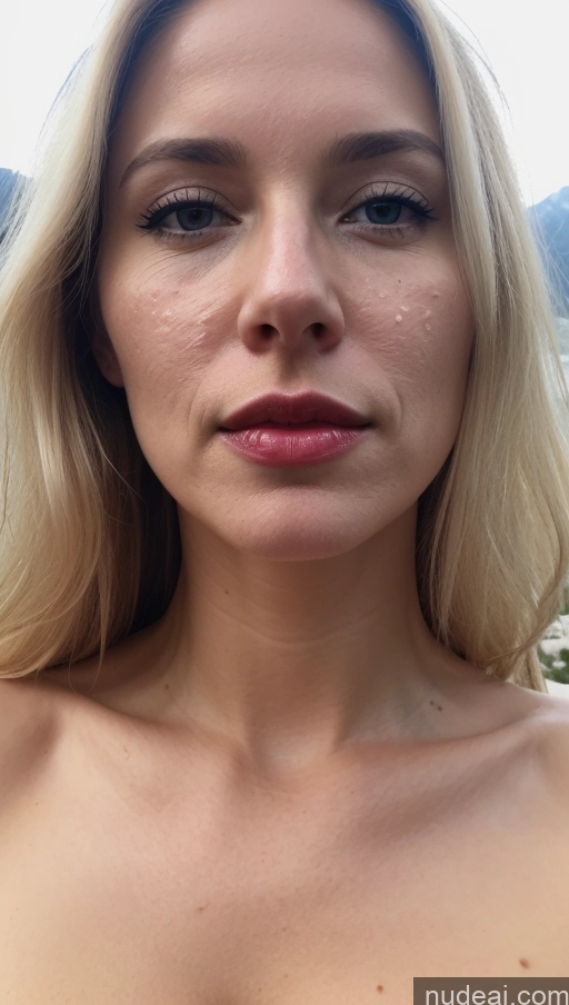 related ai porn images free for Woman One Small Tits Fairer Skin Blonde Close-up View Lipstick White Mountains Beautiful 40s Dark Lighting Detailed Cumshot