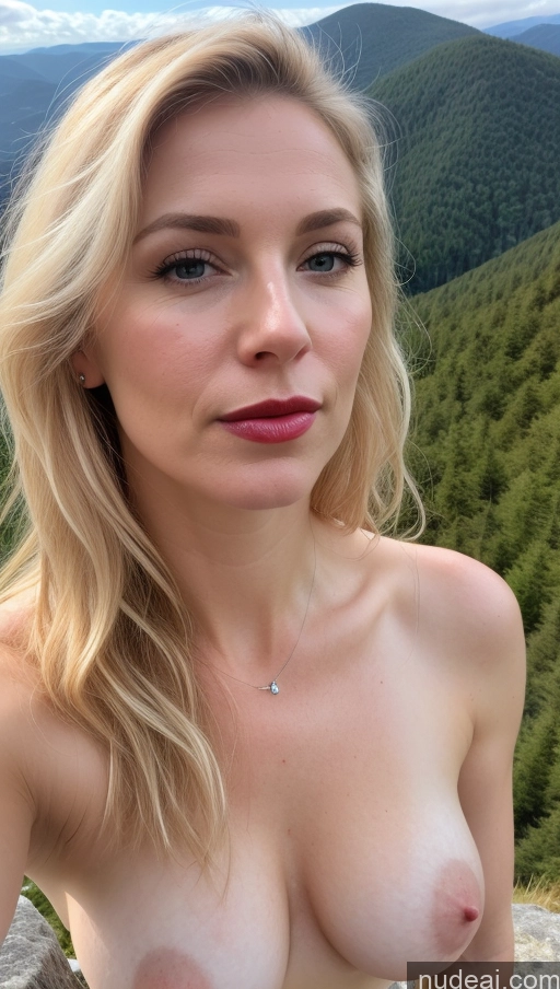 related ai porn images free for Woman One Small Tits Fairer Skin Blonde Close-up View Lipstick Beautiful 40s Detailed Mountains Czech Cumshot
