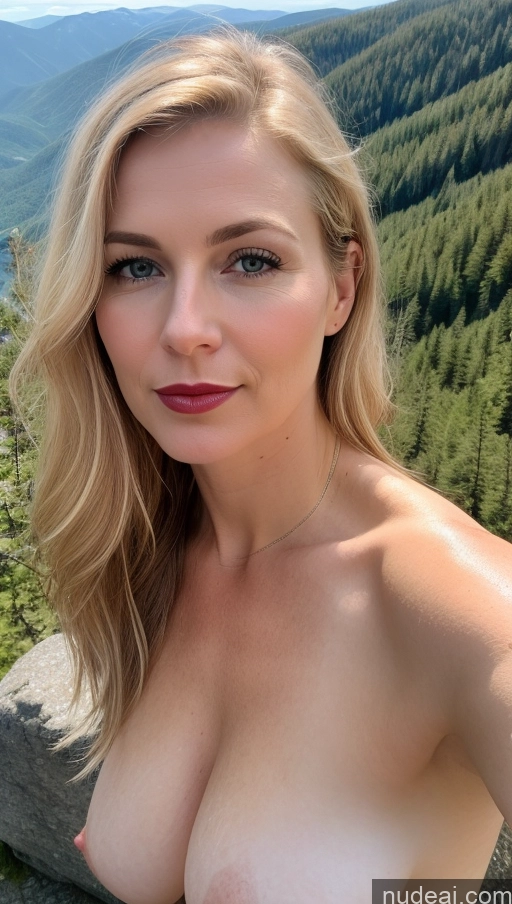 related ai porn images free for Woman One Small Tits Fairer Skin Blonde Close-up View Lipstick Beautiful 40s Detailed Mountains Czech Cumshot