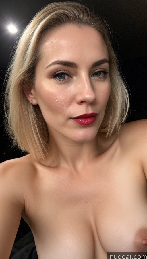 related ai porn images free for Woman One Small Tits Beautiful Lipstick Fairer Skin 40s Blonde Slicked White Close-up View Detailed Dark Lighting Mountains Cumshot