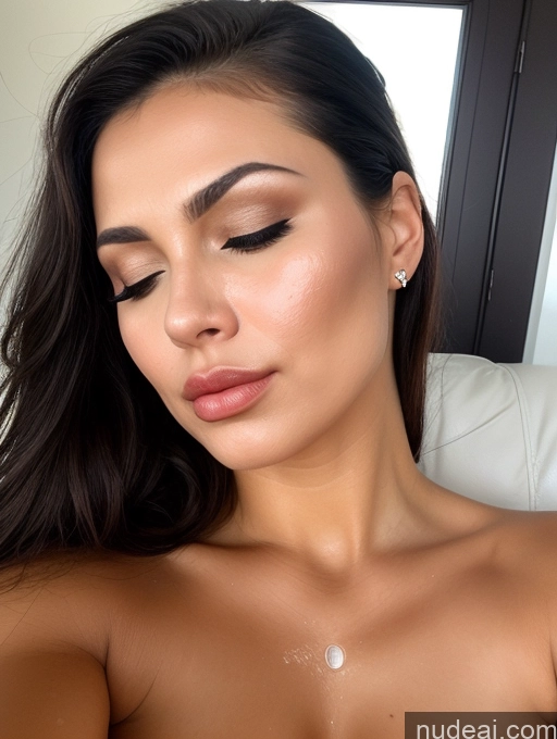 related ai porn images free for Woman One Chubby Oiled Body Fairer Skin 30s Orgasm Sexy Face Brunette Ponytail Brazilian Nude Partially Nude Tanned Skin Pouting Lips Seductive Surrealist Hot Tub Close-up View Cumshot