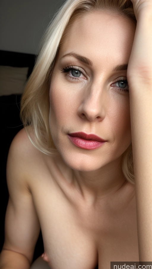 related ai porn images free for Woman One Small Tits Beautiful Lipstick 40s Blonde White Close-up View Detailed Fairer Skin Dark Lighting