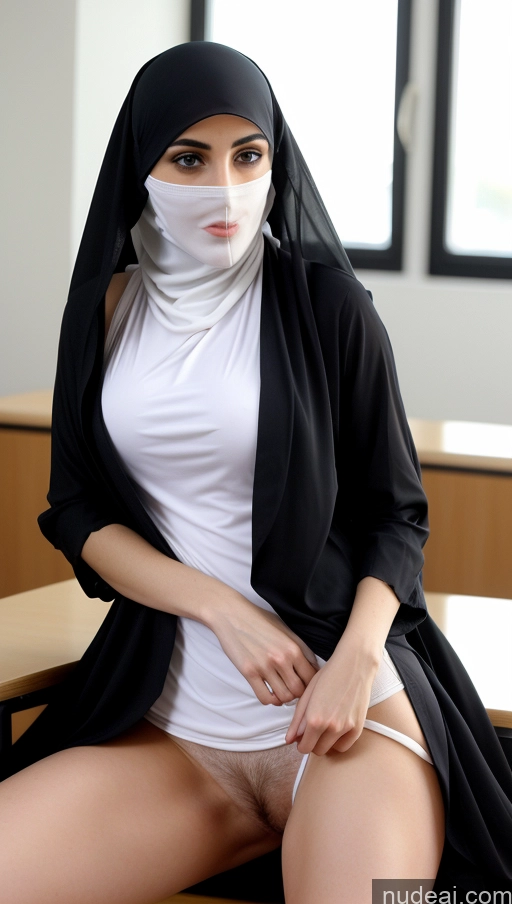related ai porn images free for Short Pubic Hair Fairer Skin 20s Serious Seductive Indian Spreading Legs Niqab Teacher