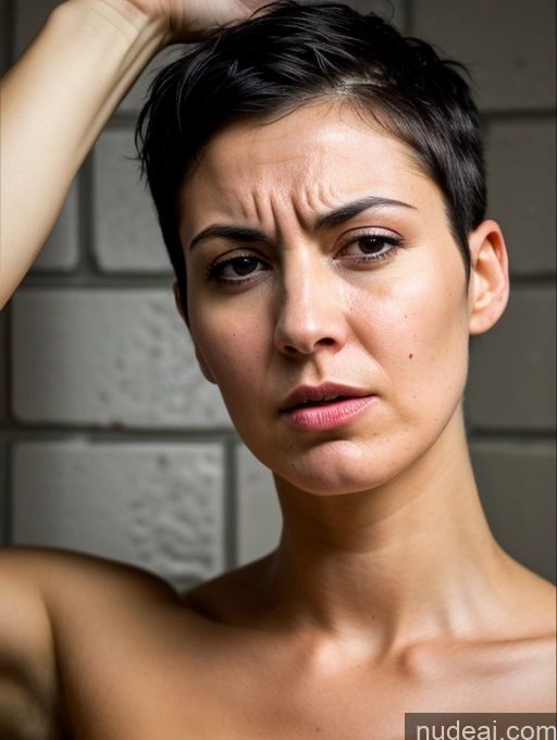 related ai porn images free for Small Tits Long Legs Black Hair Pixie Detailed Big Ass Thick 30s Serious British Nude Woman Sad Shocked Angry Prison Cumshot Close-up View