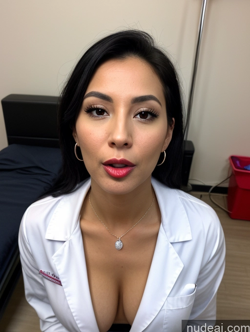 related ai porn images free for Woman One Perfect Boobs Beautiful Lipstick Perfect Body Short 30s Serious Black Hair Long Hair Latina Front View Blowjob Lab Coat Hospital Jewelry