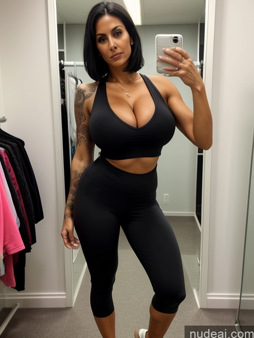 related ai porn images free for Tank Top Spandex Pantyhose Tall Tanned Skin Huge Boobs Cleavage Bright Lighting Black Hair Bobcut 30s Milf Tattoos Bending Over Changing Room Close-up View Serious