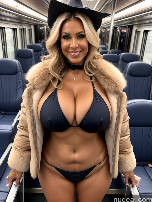 related ai porn images free for One Busty Huge Boobs Thick Tanned Skin Front View Microkini Thong Brazilian 60s Witch Halloween Fur Jacket Train