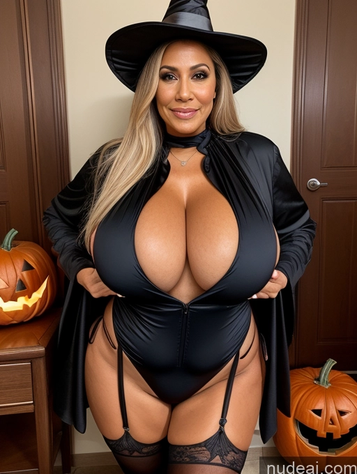 related ai porn images free for One Busty Huge Boobs Thick Tanned Skin 60s Brazilian Front View Microkini Thong Halloween Witch Jacket Maid Lumberjack