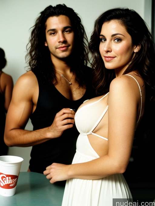 related ai porn images free for Woman + Man Several Busty Big Ass Chubby Big Hips Fairer Skin 30s Brunette Messy White Film Photo Stylish Cleavage Dark Lighting Detailed Sundress Party