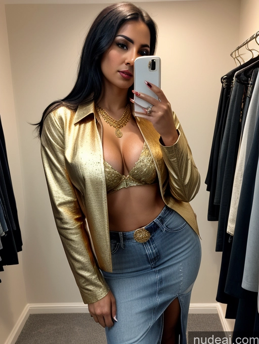 related ai porn images free for Woman One Perfect Boobs 30s Sexy Face Black Hair Indian Skin Detail (beta) Changing Room Gold Jewelry Dark Lighting Detailed Long Skirt Blouse Jacket Jeans