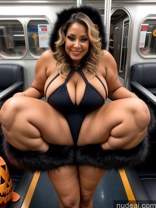 related ai porn images free for One Busty Huge Boobs Thick Tanned Skin Front View Microkini Thong Sexy Face Fur Jacket 60s Latina Halloween Witch Train