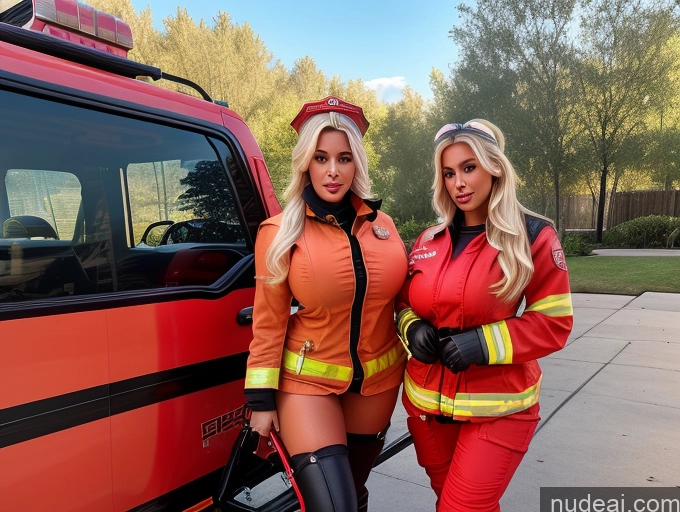 related ai porn images free for Huge Boobs Bimbo Two Firefighter