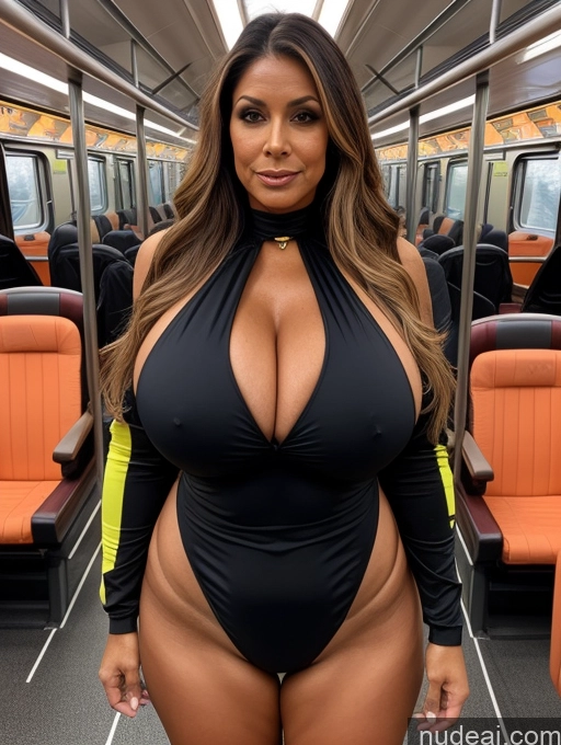 related ai porn images free for One Busty Huge Boobs Thick Tanned Skin 60s Brazilian Front View Microkini Thong Halloween Witch Train Jacket