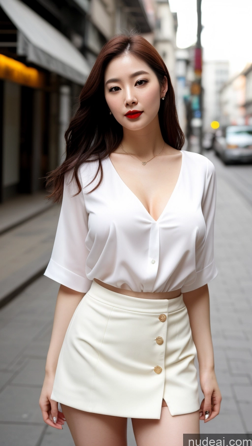 related ai porn images free for Short Fairer Skin 20s Seductive Lipstick Perfect Boobs Big Ass Thick Woman Korean Street Long Hair Blouse Mini Skirt