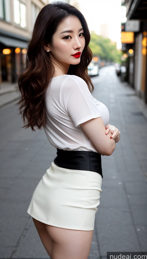 related ai porn images free for Short Fairer Skin 20s Seductive Lipstick Perfect Boobs Big Ass Thick Woman Korean Street Long Hair Blouse Mini Skirt