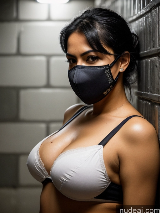 related ai porn images free for Woman One Perfect Boobs 30s Sexy Face Black Hair Indian Skin Detail (beta) Prison Face Mask Cleavage Dark Lighting Detailed Police