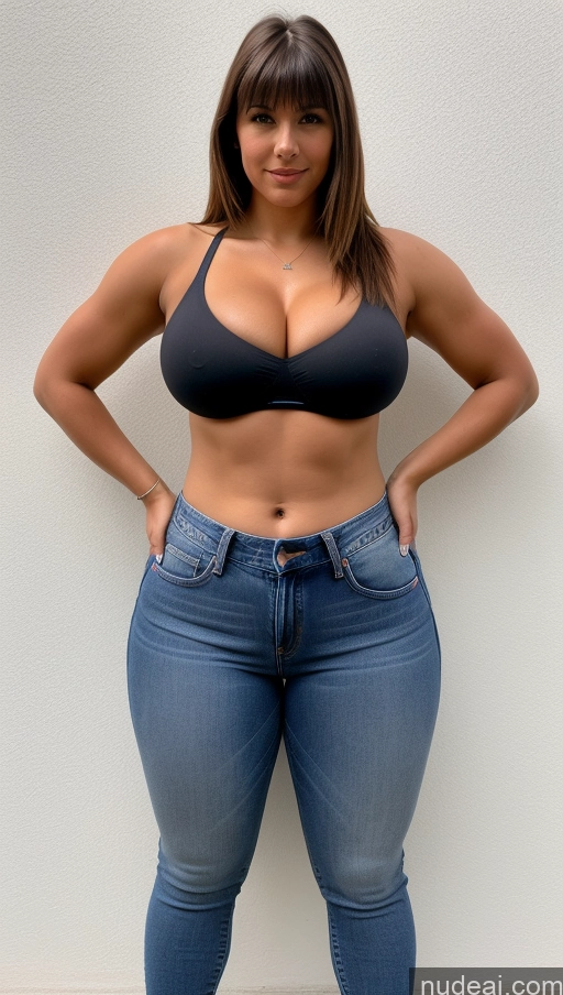 related ai porn images free for Athlete Perfect Boobs Thick Big Ass Big Hips Jeans Bangs Front View