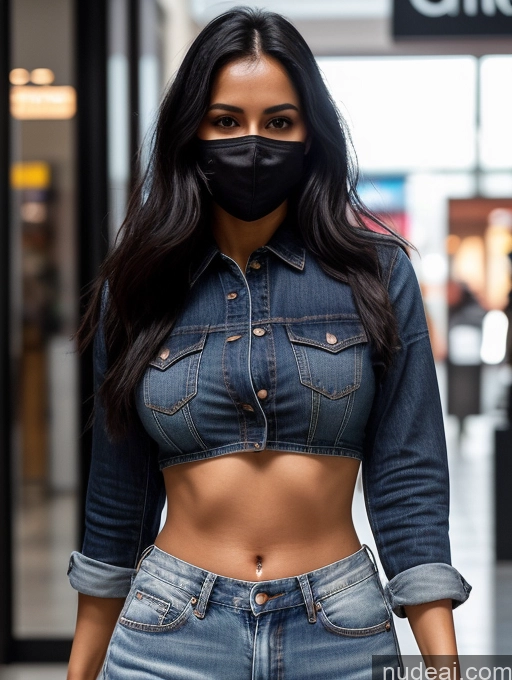 related ai porn images free for Woman One Perfect Boobs 30s Sexy Face Black Hair Indian Face Mask Detailed Dark Lighting Jeans Crop Top Mall Skin Detail (beta)