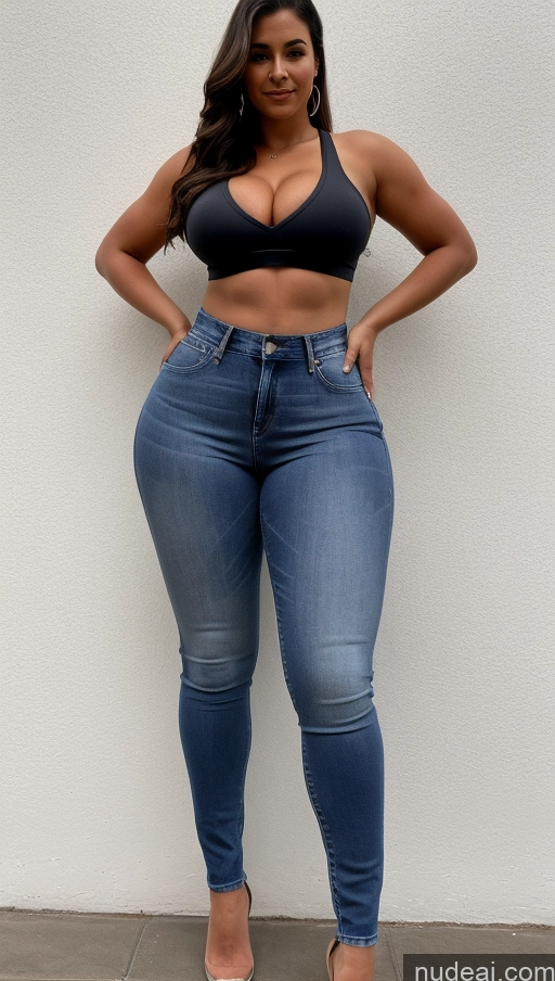 related ai porn images free for Athlete Perfect Boobs Big Ass Big Hips Jeans Front View