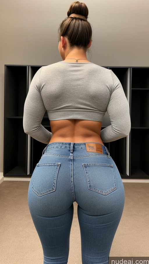related ai porn images free for Athlete Perfect Boobs Big Ass Big Hips Jeans Front View Hair Bun