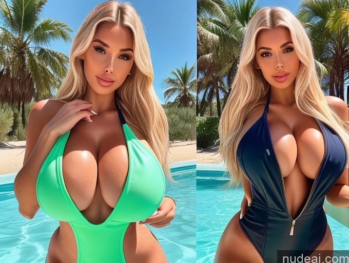 related ai porn images free for Two Huge Boobs Bimbo One Piece Swimsuit Detailed
