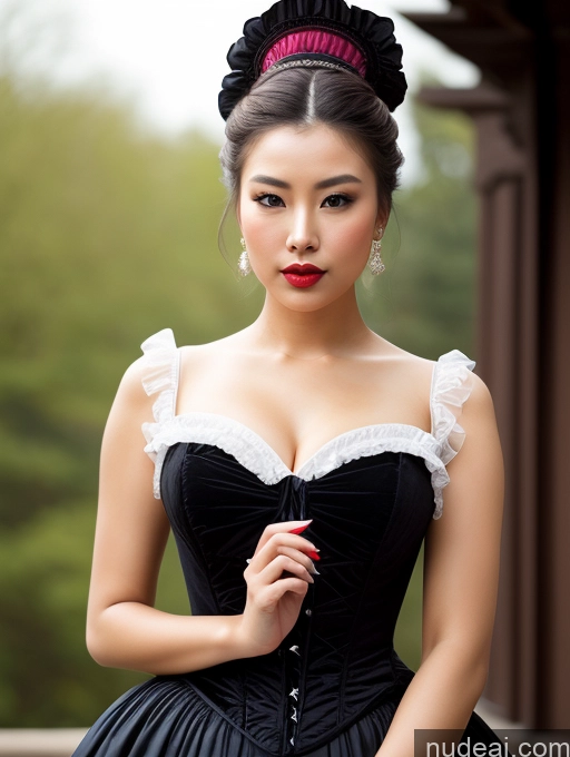 related ai porn images free for Beautiful Lipstick Perfect Boobs Perfect Body 20s Pouting Lips Hair Bun Dress Victorian Asian