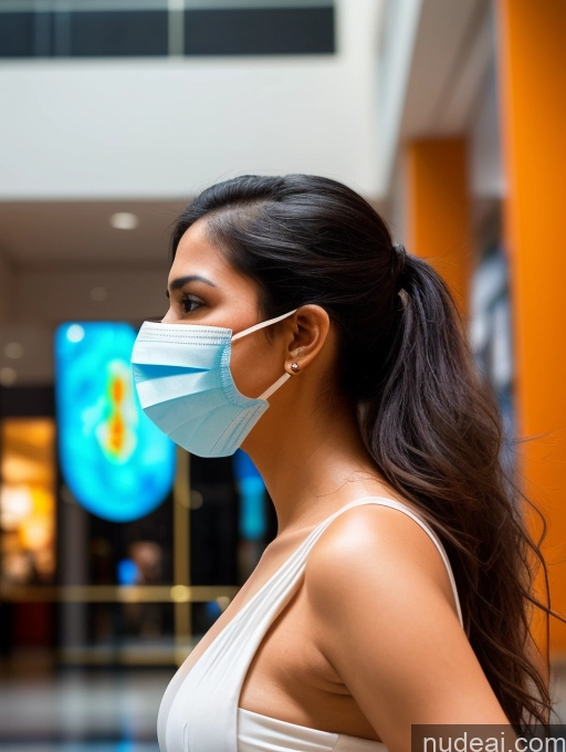 related ai porn images free for Woman One Perfect Boobs 30s Sexy Face Black Hair Indian Surrealist Mall Side View Face Mask Traditional